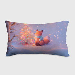 Подушка-антистресс Лисичка Новый год, цвет: 3D-принт