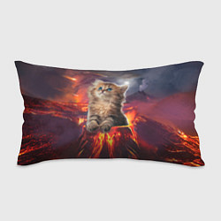 Подушка-антистресс Кот на вулкане, цвет: 3D-принт