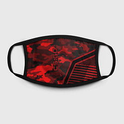 Маска для лица CS:GO Red Camo, цвет: 3D-принт — фото 2