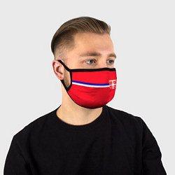 Маска для лица Сборная Сербии цвета 3D-принт — фото 1