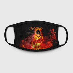 Маска для лица Юно в огне Чёрный клевер, цвет: 3D-принт — фото 2