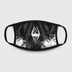 Маска для лица TES DRAGON WHITE LOGO БРЫЗГИ КРАСОК, цвет: 3D-принт — фото 2