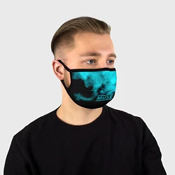 Маска для лица Мэттью Беллами бирюзовый туман Muse, цвет: 3D-принт