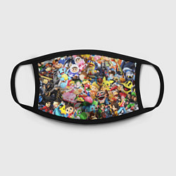 Маска для лица SUPER SMASH BROS ГЕРОИ ИГРЫ, цвет: 3D-принт — фото 2