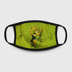 Маска для лица Шигео, Ямочки и Рэйгэн налет на пиццу - Mob Psycho, цвет: 3D-принт — фото 2