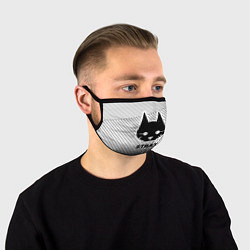 Маска для лица Символ Stray на светлом фоне с полосами, цвет: 3D-принт