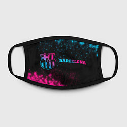 Маска для лица Barcelona - neon gradient: надпись и символ, цвет: 3D-принт — фото 2