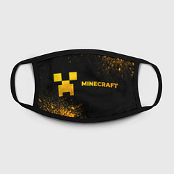 Маска для лица Minecraft - gold gradient: надпись и символ, цвет: 3D-принт — фото 2