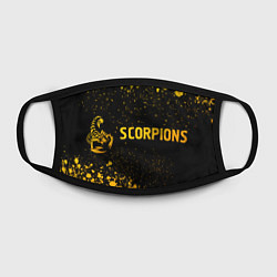 Маска для лица Scorpions - gold gradient по-горизонтали, цвет: 3D-принт — фото 2