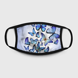 Маска для лица Голубые бабочки, цвет: 3D-принт — фото 2