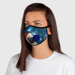 Маска с клапаном Праздничная пара, цвет: 3D-синий