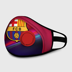 Маска с клапаном ФК Барселона, цвет: 3D-красный — фото 2