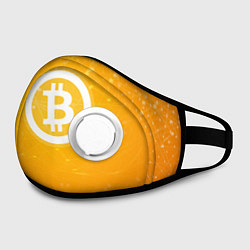 Маска с клапаном Bitcoin Orange, цвет: 3D-белый — фото 2
