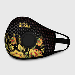 Маска с клапаном Russia: black edition цвета 3D-черный — фото 2