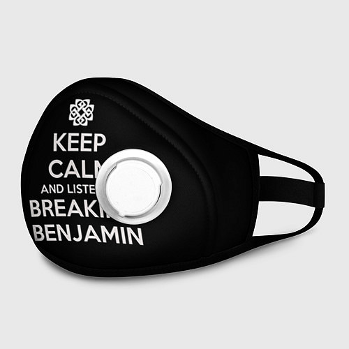 Маска с клапаном Keep Calm & Breaking Benjamin / 3D-Белый – фото 2