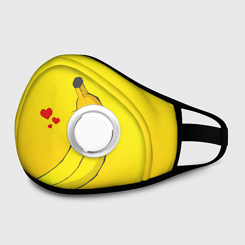 Маска с клапаном Just Banana (Yellow) / 3D-Белый – фото 2