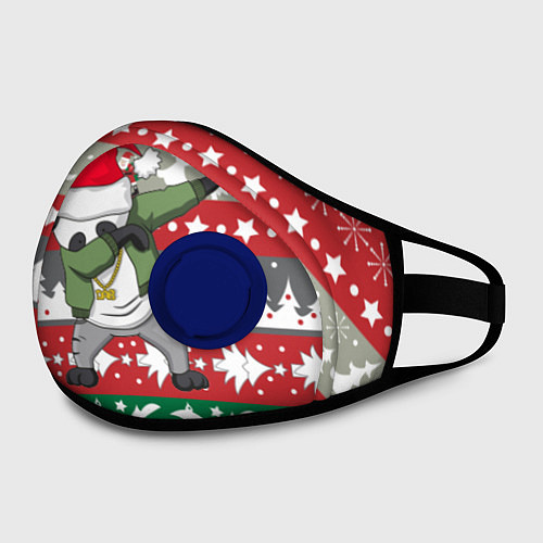 Маска с клапаном Panda Dab: Xmas / 3D-Синий – фото 2