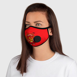 Маска с клапаном Александр из СССР, цвет: 3D-черный