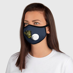 Маска с клапаном Cs:go - Crown graffiti Корона, цвет: 3D-белый