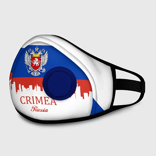 Маска с клапаном Crimea, Russia / 3D-Синий – фото 2