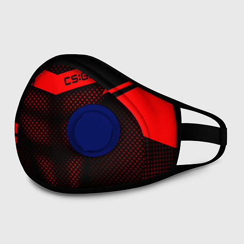 Маска с клапаном CS:GO Red Carbon / 3D-Синий – фото 2