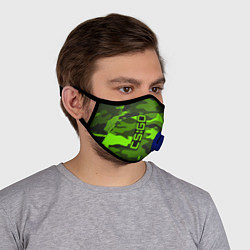 Маска с клапаном CS:GO Light Green Camo, цвет: 3D-синий — фото 2