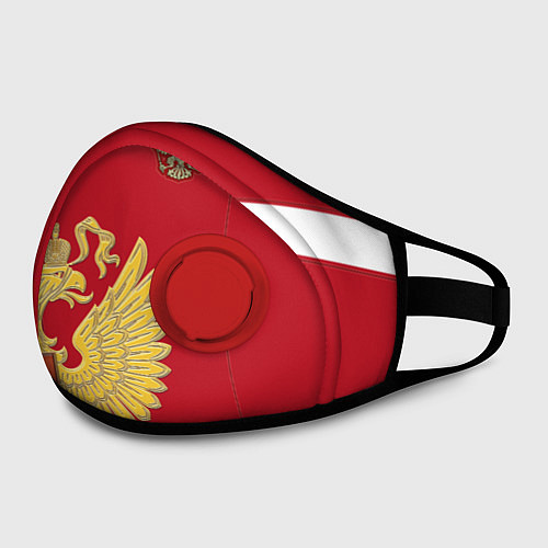 Маска с клапаном Сборная России: эксклюзив / 3D-Красный – фото 2