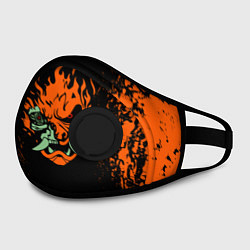 Маска с клапаном Cyberpunk 2077: SAMURAI, цвет: 3D-черный — фото 2