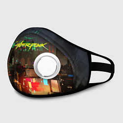 Маска с клапаном Cyberpunk 2077: Night City, цвет: 3D-белый — фото 2