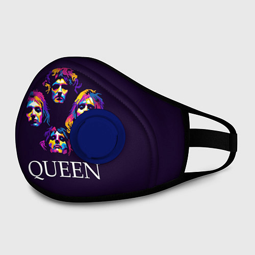 Маска с клапаном Queen: Fan Art / 3D-Синий – фото 2