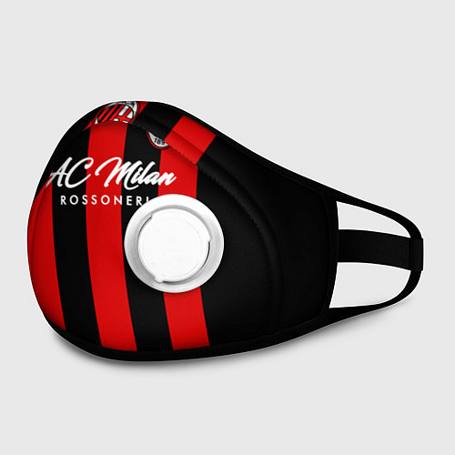 Маска с клапаном AC Milan / 3D-Белый – фото 2