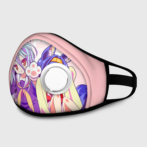 Маска с клапаном No Game No Life / 3D-Белый – фото 2