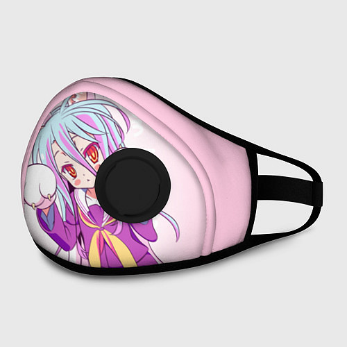 Маска с клапаном No Game No Life / 3D-Черный – фото 2