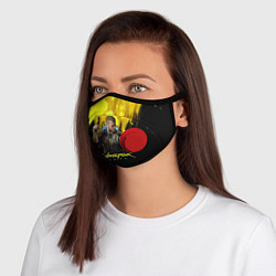 Маска с клапаном Cyberpunk 2077, цвет: 3D-красный