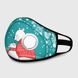 Маска с клапаном North bear, цвет: 3D-белый — фото 2