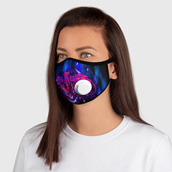 Маска с клапаном CS GO текстура ТОП, цвет: 3D-белый