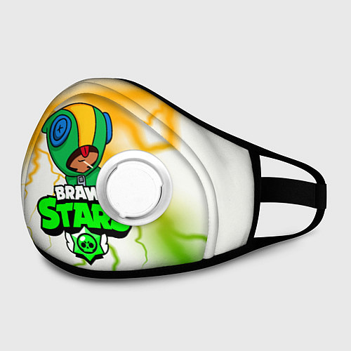 Маска с клапаном BRAWL STARS LEON / 3D-Белый – фото 2