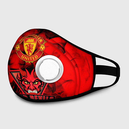 Маска с клапаном Manchester United / 3D-Белый – фото 2