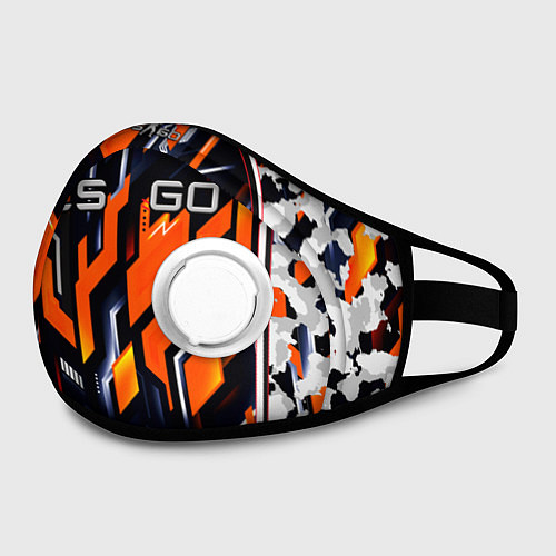 Маска с клапаном Counter Strike / 3D-Белый – фото 2