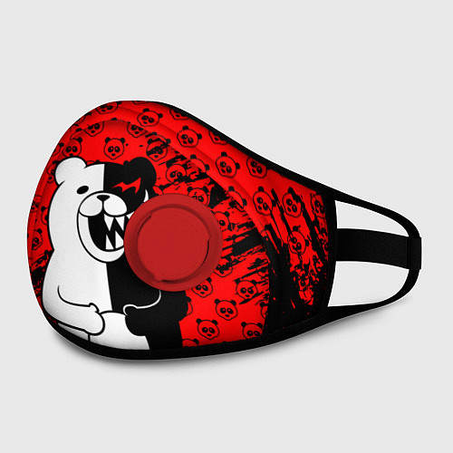 Маска с клапаном MONOKUMA / 3D-Красный – фото 2
