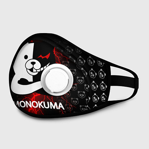 Маска с клапаном MONOKUMA / 3D-Белый – фото 2