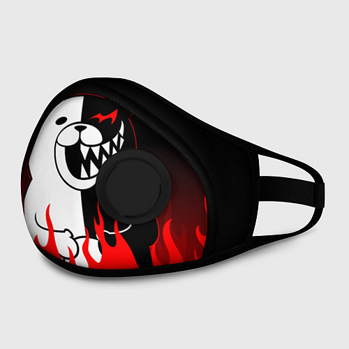 Маска с клапаном MONOKUMA / 3D-Черный – фото 2
