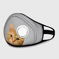 Маска с клапаном Рыжий котик, цвет: 3D-белый — фото 2