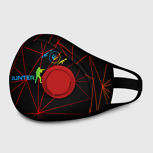 Маска с клапаном CSGO / 3D-Красный – фото 2