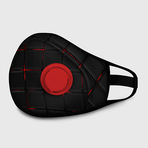 Маска с клапаном 3D Плиты Red & Black / 3D-Красный – фото 2