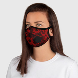 Маска с клапаном RED MILITARY, цвет: 3D-черный