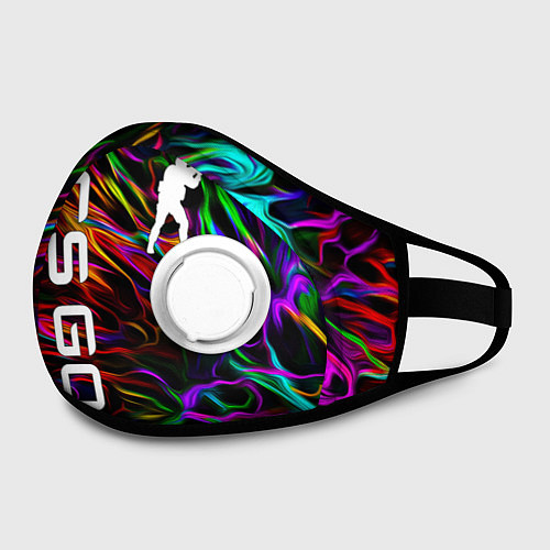 Маска с клапаном CS GO КС ГО / 3D-Белый – фото 2