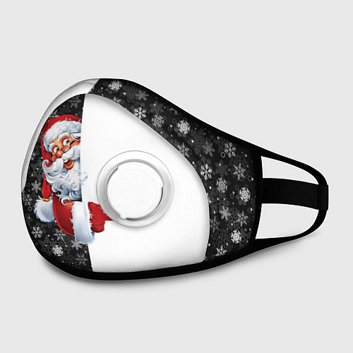 Маска с клапаном Дедушка Мороз / 3D-Белый – фото 2