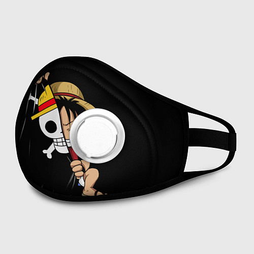 Маска с клапаном ONE PIECE ЛУФФИ ЧЕРЕП СИМВОЛ / 3D-Белый – фото 2