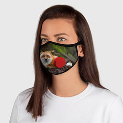 Маска с клапаном Взрослый строгий лис, цвет: 3D-красный